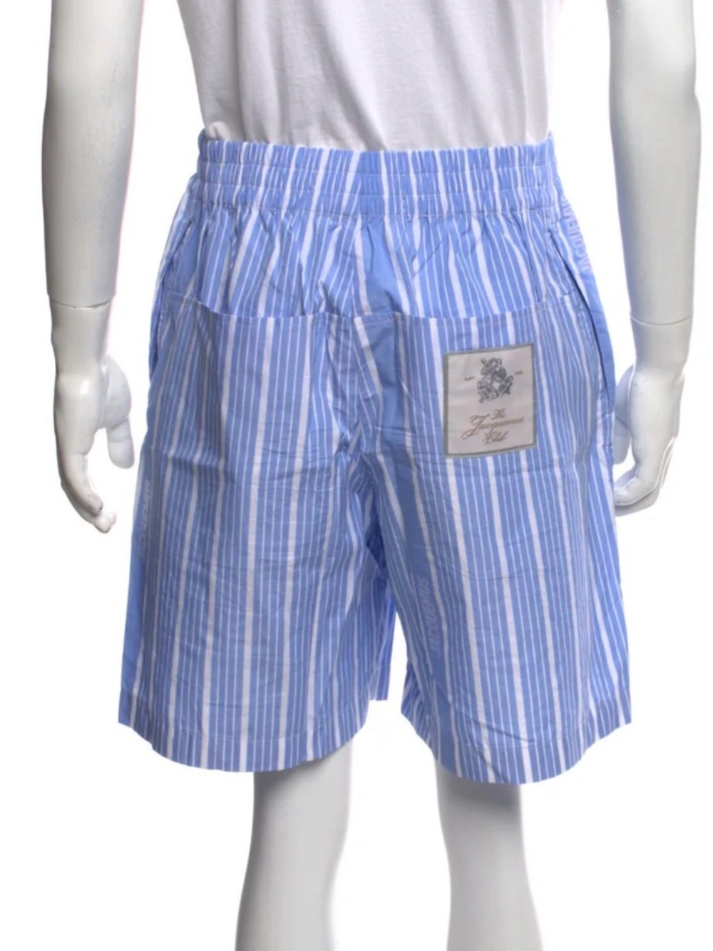 Jacquemus Blue & White Striped Shorts